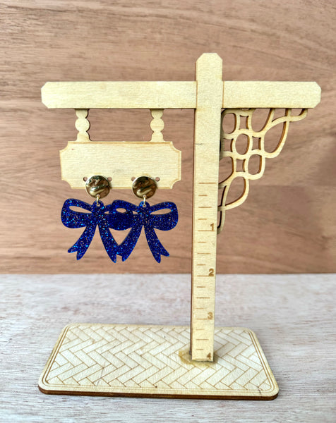 School Spirit Bow Earrings