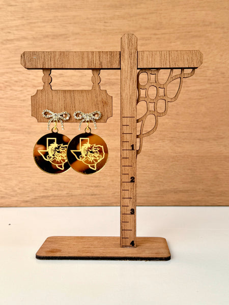 Mirror Acrylic Mascot or Logo Earrings