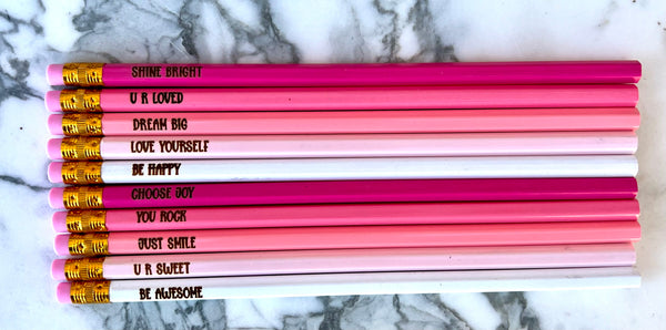 Valentine's Affirmation Pencils