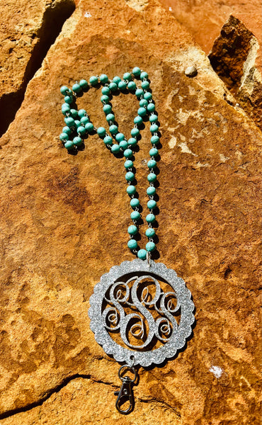 Monogrammed Necklace Lanyard