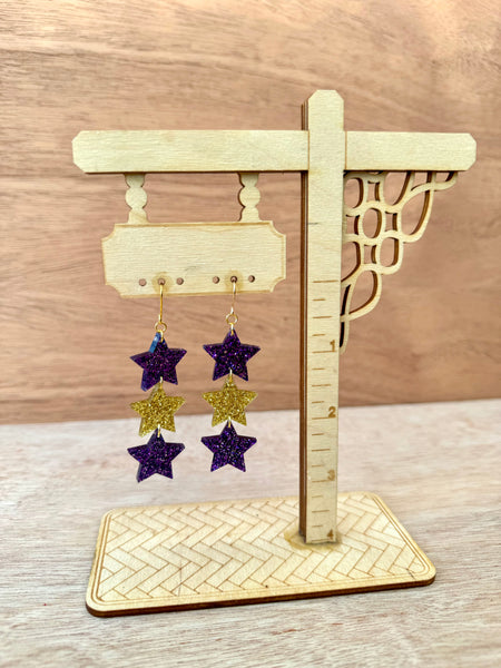 School Spirit Star Earrings