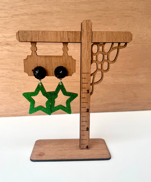 Sequins Topper Glitter Star Earrings