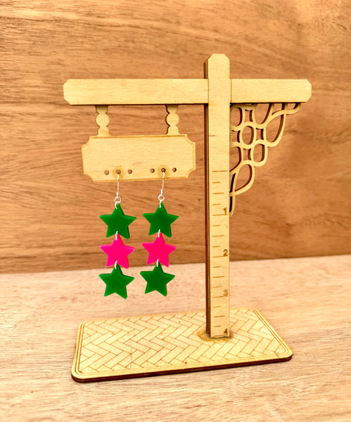 School Spirit Star Earrings