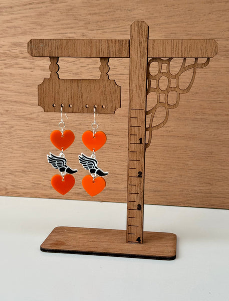 Sports Heart Earrings