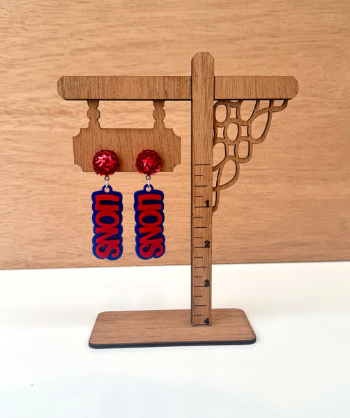 Sequins Topper Doubler Layer Word Earrings