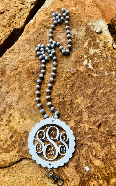Monogrammed Necklace Lanyard
