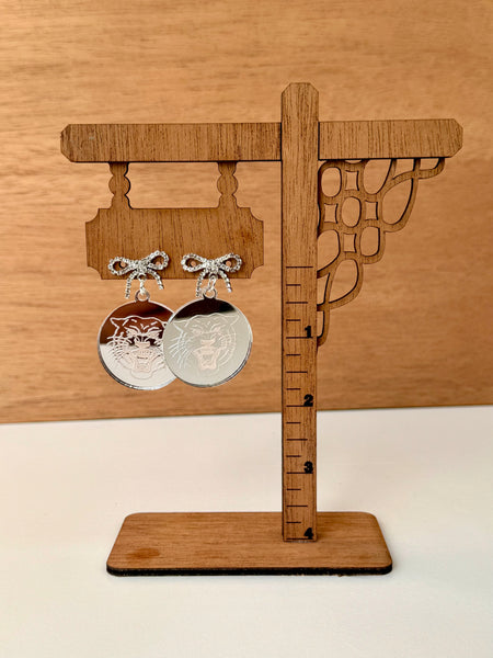 Mirror Acrylic Mascot or Logo Earrings