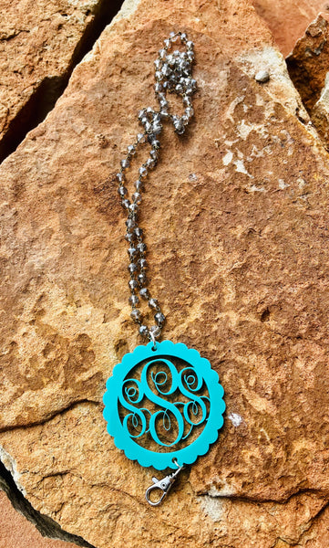 Monogrammed Necklace Lanyard