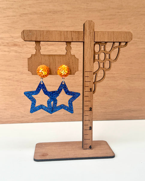 Sequins Topper Glitter Star Earrings