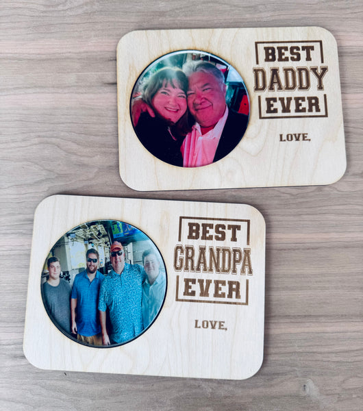 Father's Day Photo Coaster Card