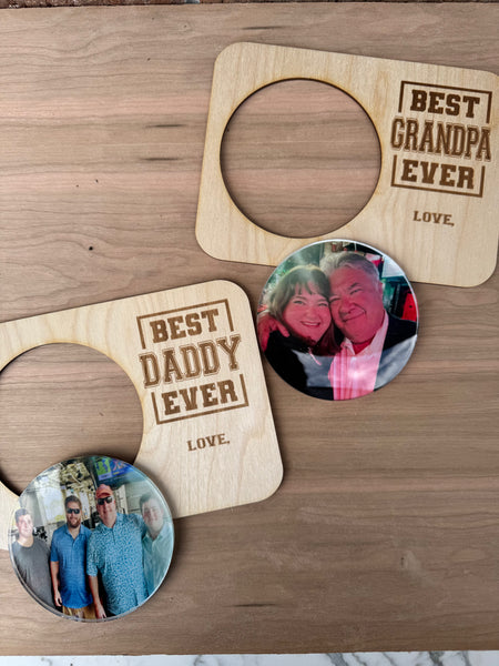 Father's Day Photo Coaster Card