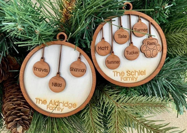 Family Bulb Ornaments