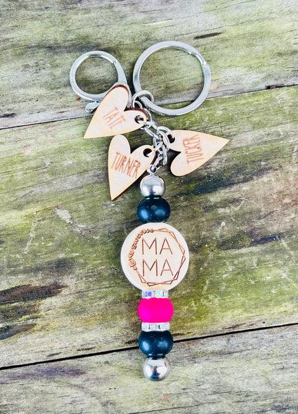 Beaded Mama Keychain/Bag Tag
