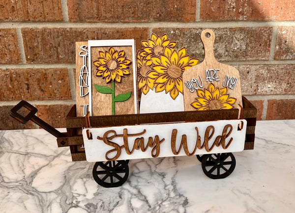Sunflower Tier Tray or Wagon Set