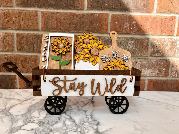 Sunflower Tier Tray or Wagon Set