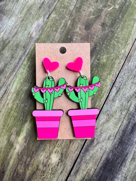 Valentine Succulent Earrings