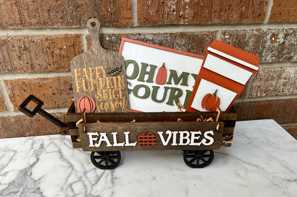Fall Vibes Tier Tray or Wagon Set