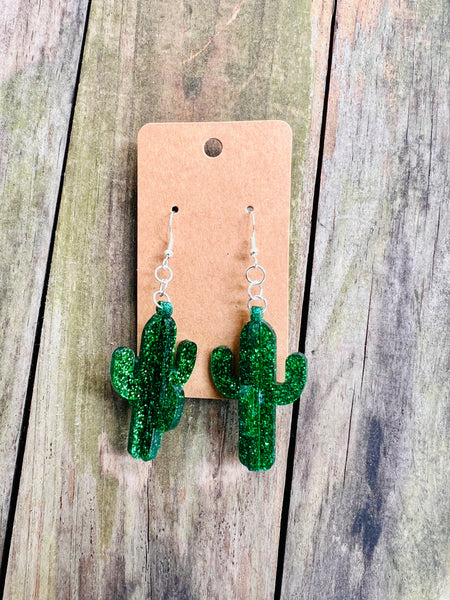 3D Cactus Earrings