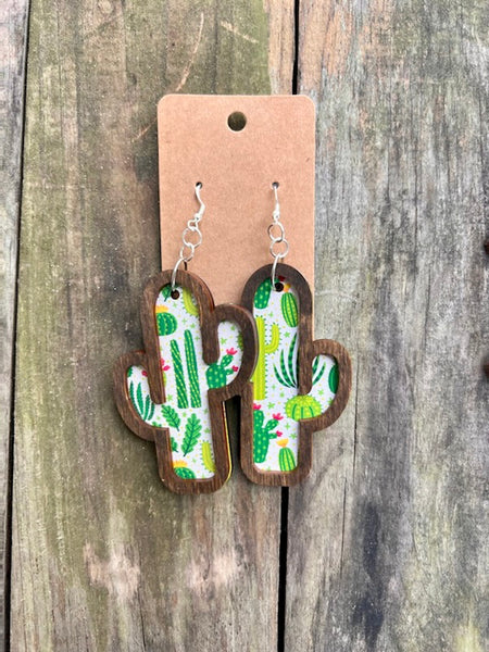 Double Layer Cactus Earrings