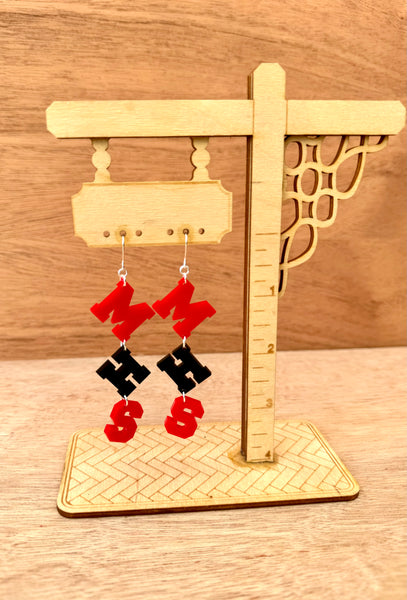 School Pride Abbreviation Earrings