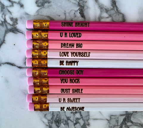 Valentine's Affirmation Pencils