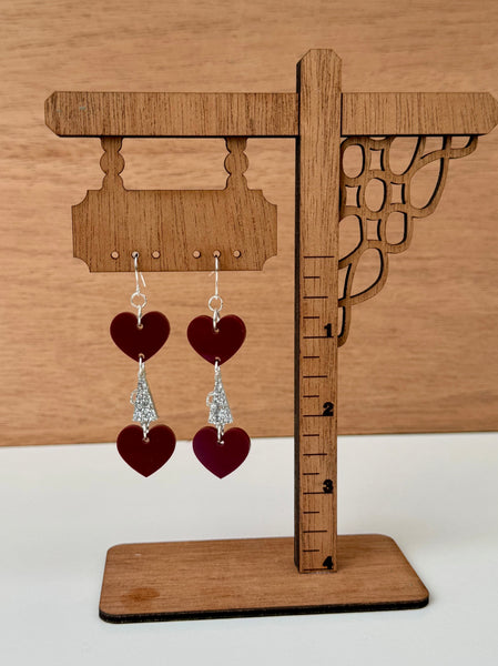 Sports Heart Earrings