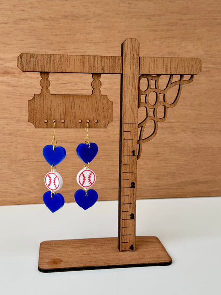 Sports Heart Earrings