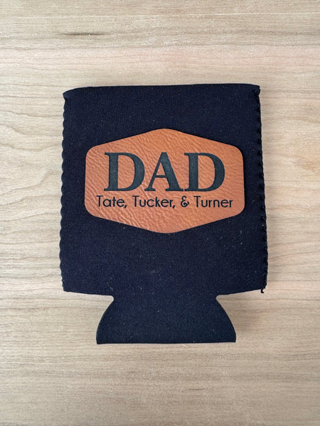 Leather Patch Father's Day Can Cooler