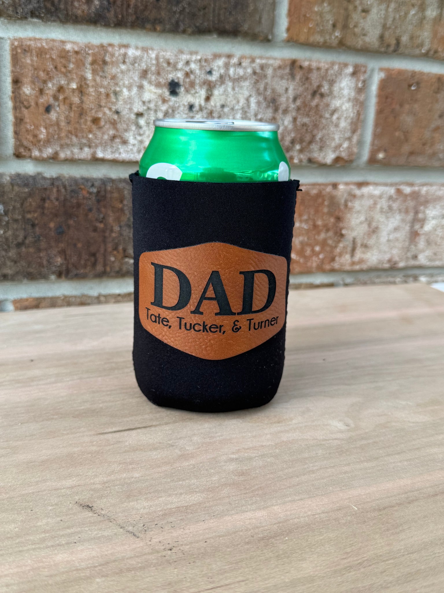 Leather Patch Father's Day Can Cooler