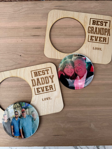 Father's Day Photo Coaster Card