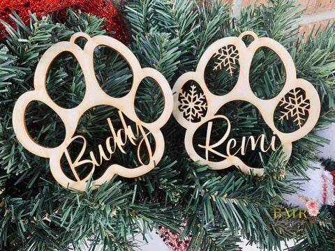 🐾 Personalized Paw Ornament 🐾