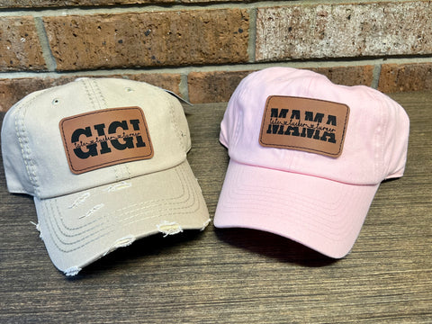 Mom Hat with Kid Names