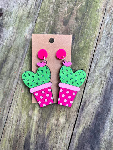 Valentine Succulent Earrings