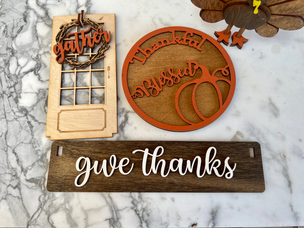 Give Thanks Tier Tray or Wagon Set