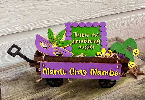 Mardi Gras Tier Tray or Wagon Set