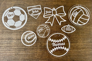 Sports Tag Acrylic Tags