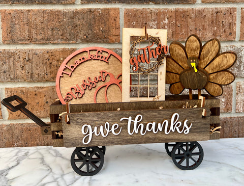 Give Thanks Tier Tray or Wagon Set