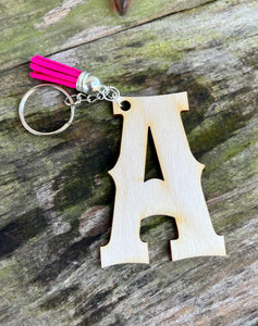 Western Initial Keychain