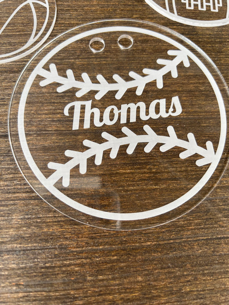 Sports Tag Acrylic Tags