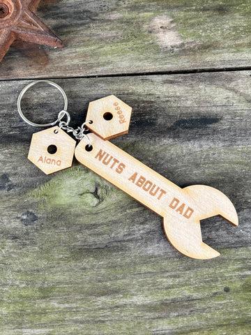 Nuts About Dad Keychain